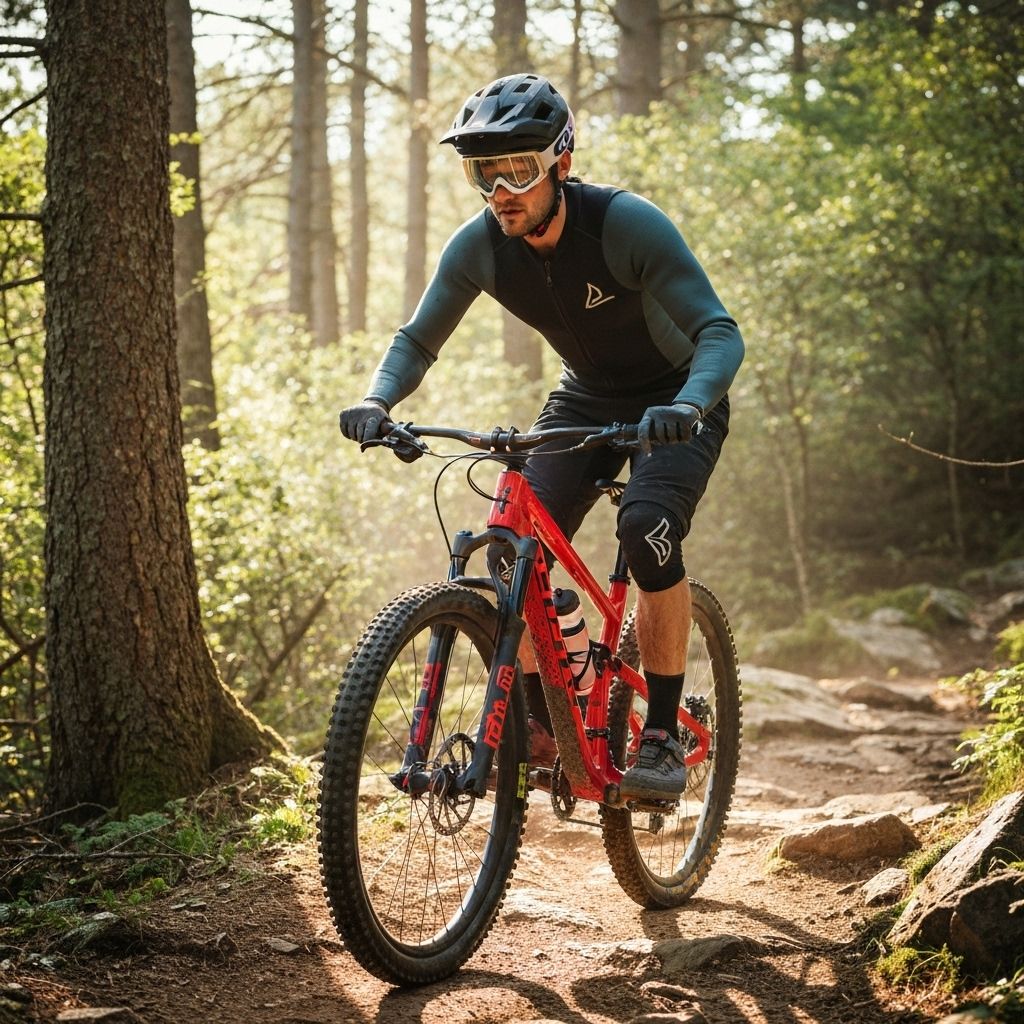 Community member mountain biking