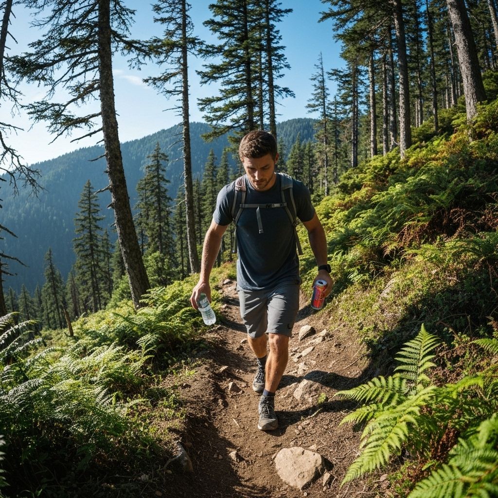 Community member hiking