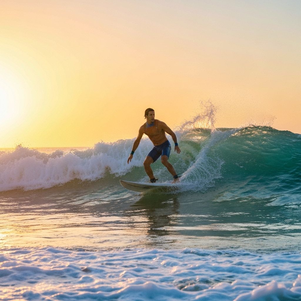 Community member surfing