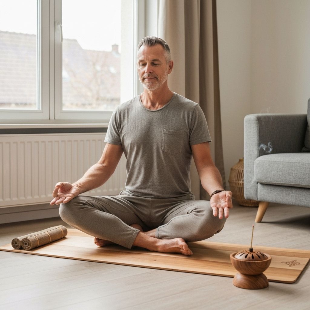Community member doing yoga